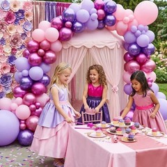 Pink and Purple Balloons, 60 PCS 12 Inch Metallic Purple and Pink Purple Pink