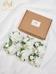 Pocket Boutonniere for Men, Set of 6, Groom Groomsman Boutonnieres for Weddin…