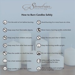 Stonebriar Unscented White Tall Pillar Candles 65 Hour Burning Candle Pillars