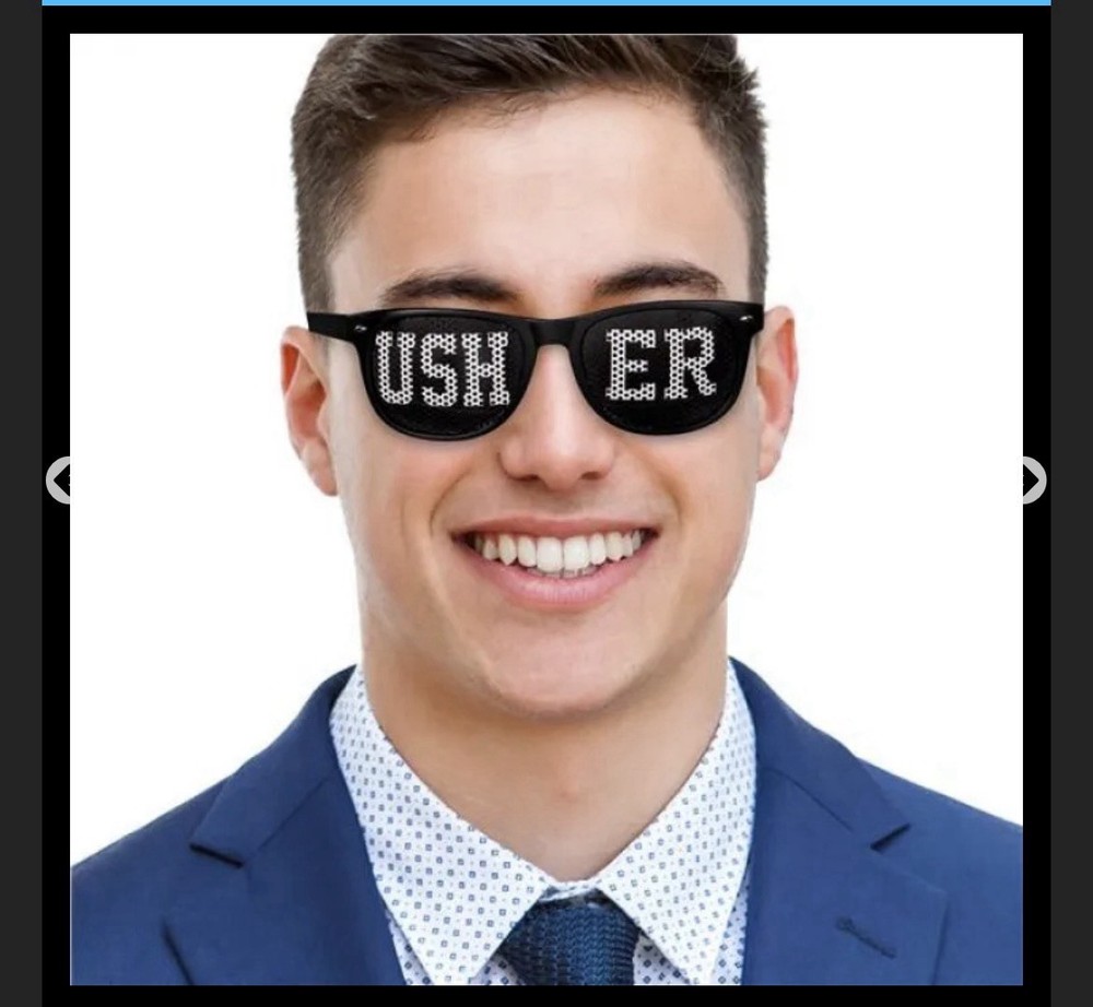 Wedding Party Usher Sunglasses Glasses Set of Two Wedding Gift Favor Proposal