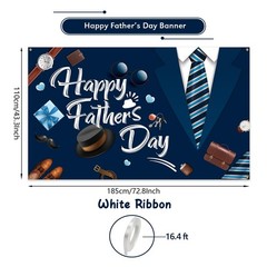 Happy Father’s Day Backdrop, 72.8″ X 43.3″ Fathers Day Banner Backdrop Father…