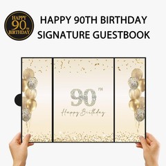 Black Gold 90th Birthday Party Decorations, Happy 90th Birthday Alternative S…