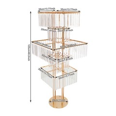 5 Tier Round Flower Stand 49.2in Metal Pedestal Stands Wedding Flower Stand
