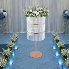 Metal Wedding Centerpieces Acrylic Flower Stand Wedding Road Lead Flower Rack