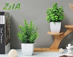 2 Pack Fake Plants Small Artificial Greenery Faux Plants Indoor for Home