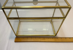 Brass and Acrylic Wedding Card Box with Lock and Slot 10″ x 5.5″