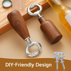 2PCS Bottle Opener Insert for Wood Metal Blank Kits for Projects DIY Bottle Open