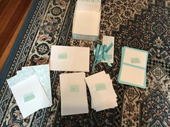 Wedding Invitation Kit Blue Paisley Printable Bridal Brides Magazine – Open Box
