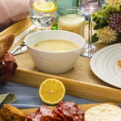 Bzyoo Bpa-Free Dishwasher Safe 100 Melamine Plastic Plate Bowl Set Casual