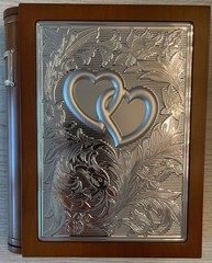 Lenox Wedding Promises Book Shelf Album Wood & Silver Tone for 160 Photos