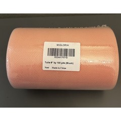 Blush Pink Tulle Roll 6″ x 300 Ft (100 Yds) Fabric Netting Wedding Decor Craft