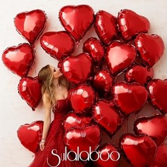 15Pcs Heart Balloons Helium 18 Inch Heart Shaped Foil Balloons for Red