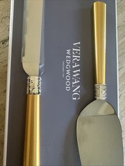 Wedgwood Vera Wang LOVE Cake Knife Serving Set Preowned Read Has Flaws