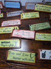 Lot of 46 Handmade Rustic Wine Wedding Favor Signs Guest Gifts Engagement Decor