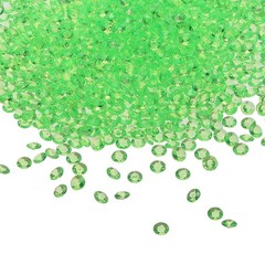 4000 Pcs Acrylic Wedding Table Diamonds 6mm Crystals Gems Grass Green