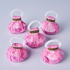 5 PINK Hand Throw PAPER STREAMERS Magic Confetti Poppers Wedding Accessories