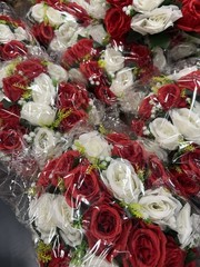 10pcs Flower kissing Balls for Wedding Centerpieces, Spring Roses Fake Flower