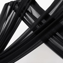 MLMC Black Wedding Arch Draping Fabric 4 Panels 29″ x 20 FT Extra Long Gauze …