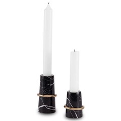 Luxurious Marble Candle Holders Black Candlestick Holders, Set of 2 for 3/4″ …