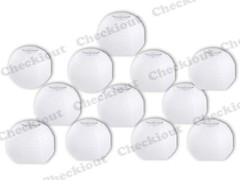 12x 8″ White Paper Lantern Wedding Party Hanging Decoration Lamp Shade Supplies