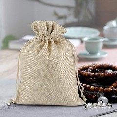 25/50/100 Wedding Hessian Burlap Hessian Jute Favor Gift Bags Drawstring Pouch