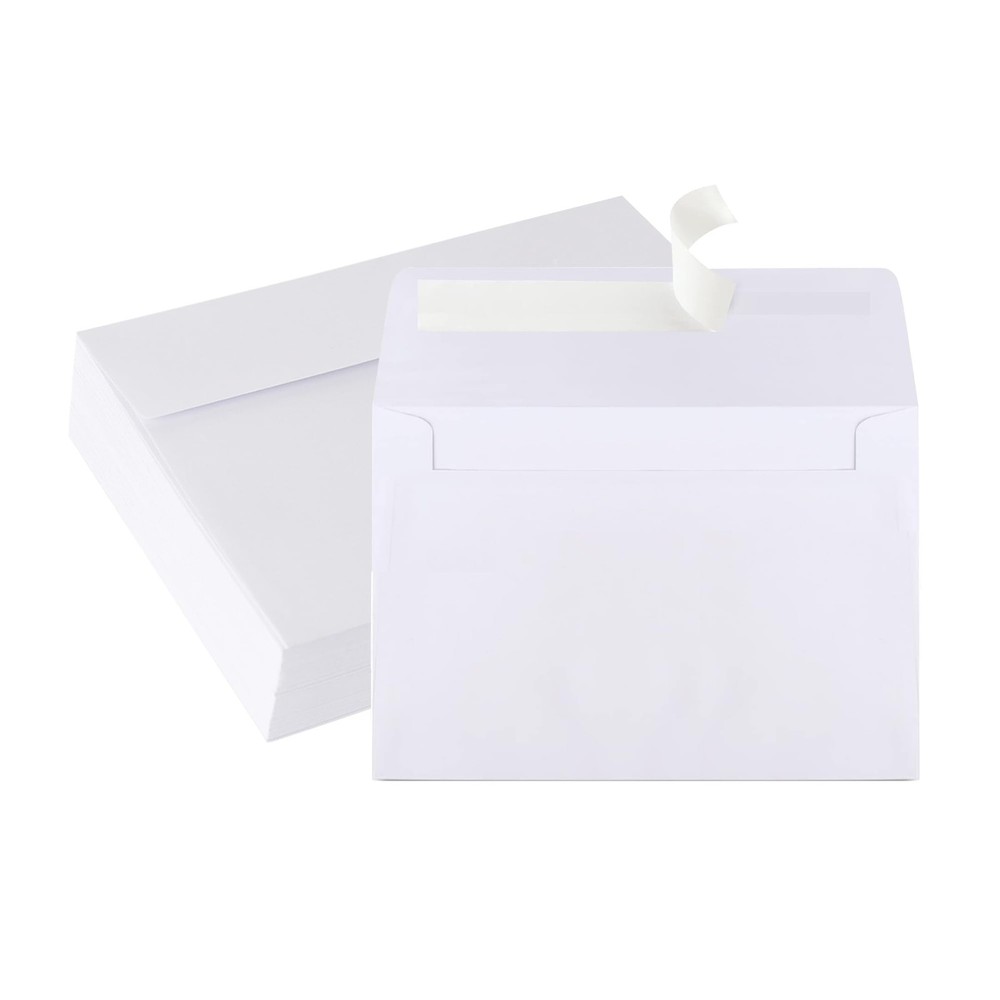 A2 Envelopes White, 70 Pack, Self Seal 120gsm Paper for 4.375×5.75, White