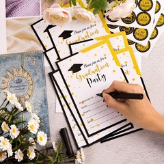 35 Set Graduation Party Invitations with Envelopes and Grad Stickers Graduation
