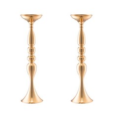 VEVOR 24PCS 50cm/19.7” Wedding Flower Vase Metal Gold Floral Stand for Table
