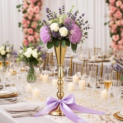 4/6/10x Gold Vase Metal Wedding Tabletop Centerpiece for Artificial Flower Decor