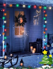 C7 Christmas Lights Outdoor, 25Ft Vintage Christmas String Lights with 27 Mul…