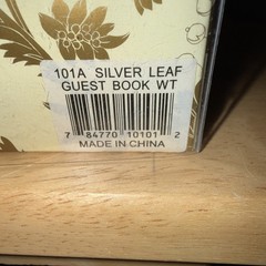 BEVERLY CLARK COLLECTION, WHITE Embroidered WEDDING GUEST BOOK, NEW!!!