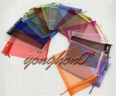 100Pcs Organza Wedding Party Favor Gift Candy Sheer Bags Jewelry Pouch