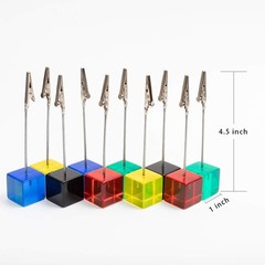 10pcs Table Number Holder Name Place Card Memo Clip Colorful
