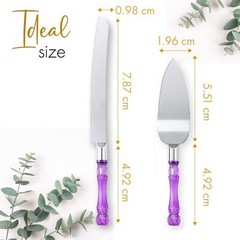 LUSHIG Cake Server and Knife Set, Cake Knife and Server with Stainless Steel …
