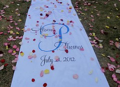 Wedding Aisle Runner Monogram Isle Runner Ceremony Decor Ivory Aisle Runner