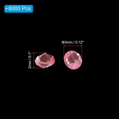 6000Pcs Acrylic Wedding Diamonds 3mm Table Crystals Confetti Pink