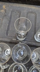 Vintage 25th Wedding Silver Anniversary Glasses Cups Drinkware Party
