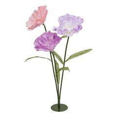3 Heads Giant Artificial Flowers Wedding Artificial Flower Decoration Stand 29cm
