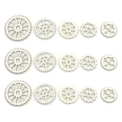 100Pcs Reusable Khaki Wooden Slices for DIY Projects and Craft Decorations