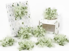 Green Bows for Gift Wrapping Gift Bows x 8 Counts Self 5 inch Sage Green
