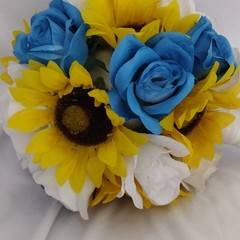 Sunflower and Rose Bridal Bouquet