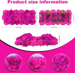 Bright Pink Floral Swags – 6 Pack Artificial Flower Arch for Weddings & Decor