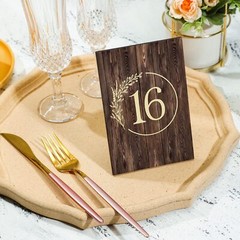 25 Pieces Rustic Wooden Wedding Reception Table Numbers Decors Country Wedding T