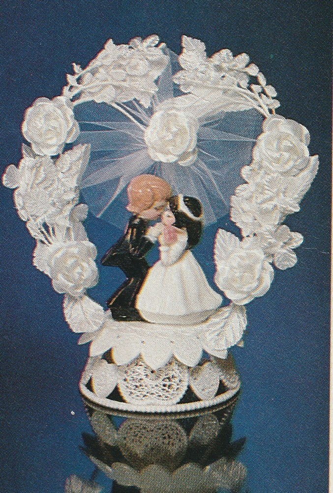 New Vintage Wilton «Tenderness » Wedding CakeTop, Kissing bride & groom, 110-112