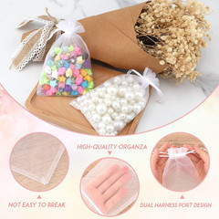 50Pcs Organza Bags – 4X6 Inch White Wedding Favor & Jewelry Pouches with Drawstr