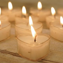 12 pcs 2″ White Heart Votive Tealight Candles Wedding Party Centerpieces Sale