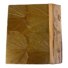 Natural Materials 4×6 Photo Album Handcrafted Sandals Wood Leaves
