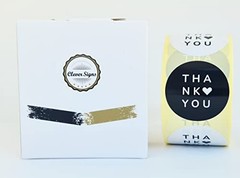500 Thank You Stickers,Elegant Design for Business,2 Unique Design,1.5″ Round,