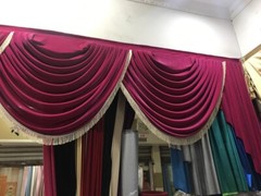 THEATER/STAGE Red Vintage Classic Velvet Curtain Drape 12ft H Sound Proof