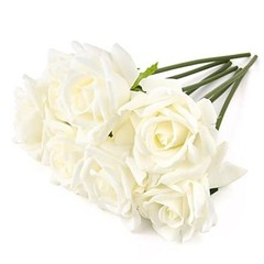 Fake Flowers, Faux Silk Real Touch Artificial Rose Flowers for Decoration